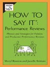 How to Say It® Performance Reviews